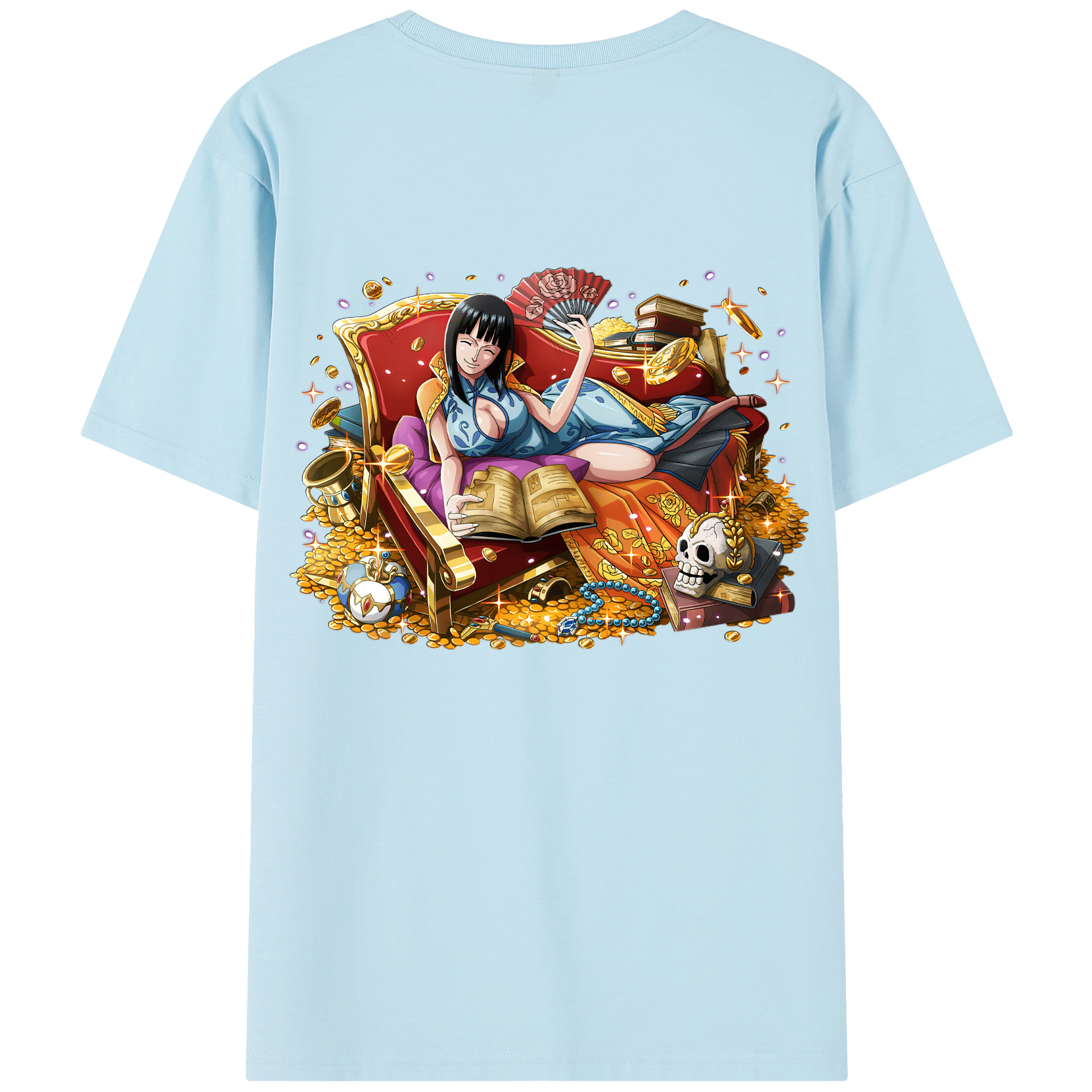 ワンピース ニコ・ロビン ONE PIECE Nico Robin 綿100％半袖Tシャツ（背面プリント）